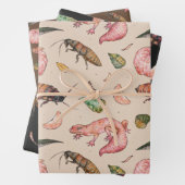 Papier d'enveloppement mignon avec Lizards et Roac (En situation)