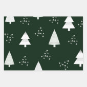 Papier d'enveloppement moderne des arbres de Noël (Devant 2)