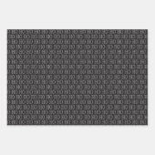 Papier d'enveloppement moderne noir et blanc de No (Devant)