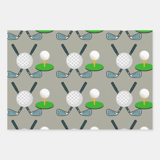Papier d'enveloppement Motif de golf (Devant 3)