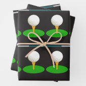 Papier d'enveloppement Motif de golf (En situation)