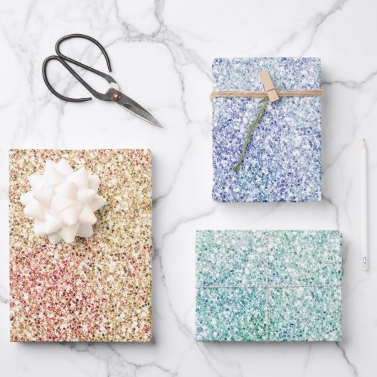 Papier d'enveloppement Ombre de Parties scintillan (Recto)