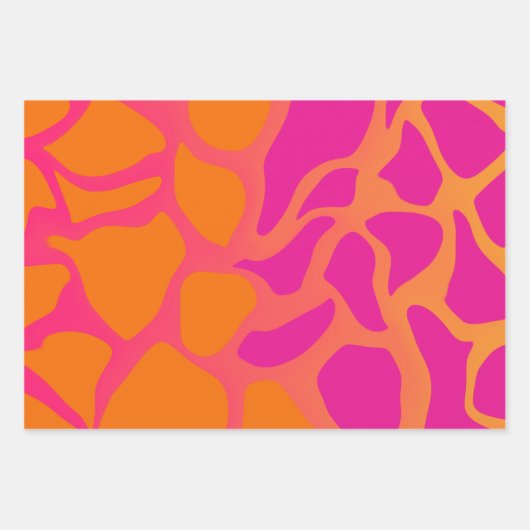 Papier d'enveloppement orange et rose chaud (Devant 2)