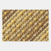 Papier d'enveloppement Parties scintillant Or Luxe (Devant 3)