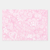 Papier d'enveloppement Pastel Paisley bleu, rose e (Devant 2)