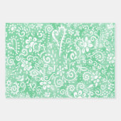 Papier d'enveloppement Pastel Paisley bleu, rose e (Devant 3)