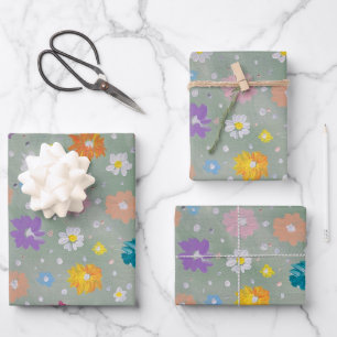 Papier d'enveloppement Pastel Posie