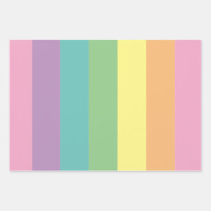 Papier d'enveloppement Pastel Rainbow