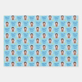 Papier d'enveloppement personnalisé Bleu coloré (Devant)