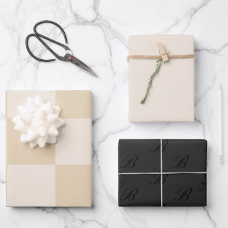 Papier d'enveloppement personnalisé neutre minimal