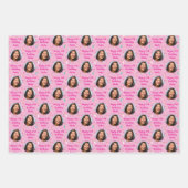 Papier d'enveloppement personnalisé rose coloré (Devant 3)