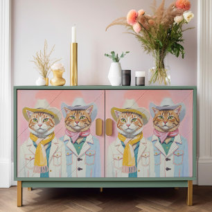Papier d'enveloppement pour chats Cowboy pour déco