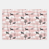 Papier d'enveloppement pour chevaux d'hiver rose p (Devant)