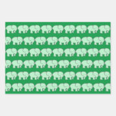 Papier d'enveloppement pour éléphants verts (Devant 3)