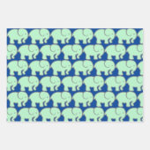 Papier d'enveloppement pour éléphants verts (Devant)
