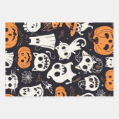 Papier d'enveloppement pour Halloween citrouille F (Devant 3)