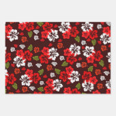 Papier d'enveloppement pour hibiscus de Noël hawaï (Devant 2)