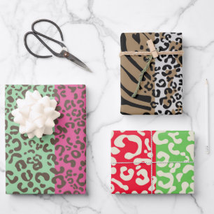Papier d'enveloppement pour zèbre léopard animal