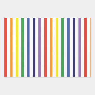 Papier d'enveloppement Rainbow Stripes et Blue Dia