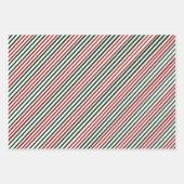 Papier d'enveloppement Red Green Stripes, Ensemble (Devant)