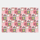 Papier d'enveloppement rose de Noël (Devant)