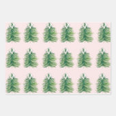 Papier d'enveloppement rose et préppyNoël - Aquare (Devant 2)