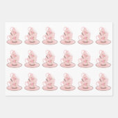 Papier d'enveloppement rose pour la tasse de thé d (Devant 2)