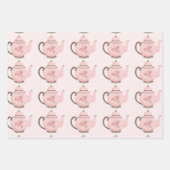 Papier d'enveloppement rose pour la tasse de thé d (Devant)