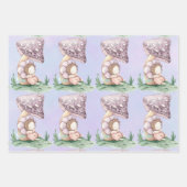 Papier d'enveloppement rose violet jaune fées (Devant 2)