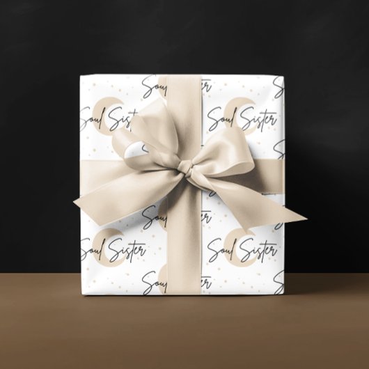 Papier d'enveloppement Soul Soeur Jeu de 3 feuille