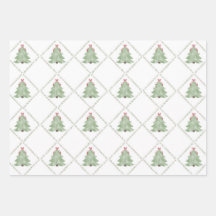 Papier d'enveloppement Whimiscal Christmas Tree