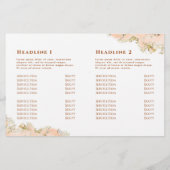 Papier dépliant biface au design marbré pêche (Dos)