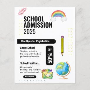 Papier Dépliant d'admission à l'école, Dépliant de promot