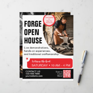 Papier Dépliant de forgeron de la maison ouverte de Forge