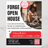 Papier Dépliant de forgeron de la maison ouverte de Forge (Devant)