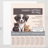 Papier Dépliant détachable pour gardien de compagnie (Devant / Derrière)
