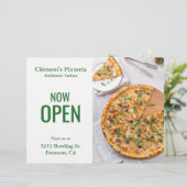 Papier Dépliant d'ouverture de la pizzeria (Debout devant)