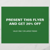 Papier Dépliant d'ouverture de la pizzeria (Dos)