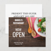 Papier Dépliant d'ouverture du Grand Restaurant (Devant / Derrière)
