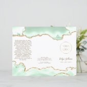 Papier Dépliant en agate vert écume de mer (Debout devant)