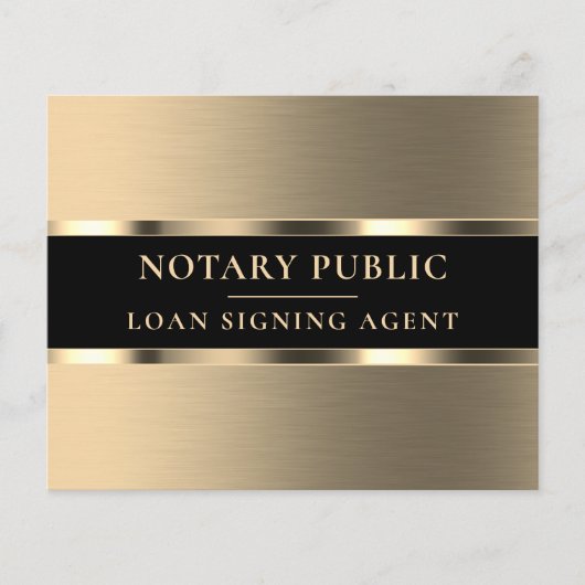 Papier Dépliant métallisé or élégant (Devant)