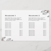 Papier dépliant pliant cadre feuillage (Dos)