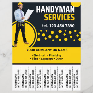 Papier Dépliant promotionnel pour services d'homme à tout