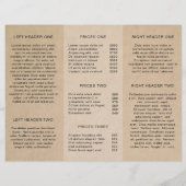 Papier Dépliant trifolié simple pour entreprise rustique  (Dos)