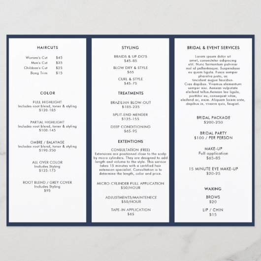 Papier Dépliant triptyque d'affaires botanique moderne (Dos)