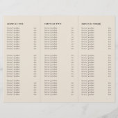 Papier Dépliant triptyque élégant Phases de lune Beige Mo (Dos)