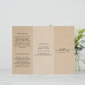 Papier Dépliant Triptyque Simple Brun Rustique pour Entre (Debout devant)