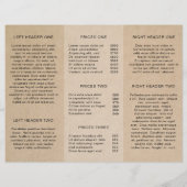 Papier Dépliant Triptyque Simple Brun Rustique pour Entre (Dos)