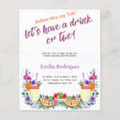 Papier Dernier Fling Fiesta Cocktails Tacos Bachelorette (Devant)