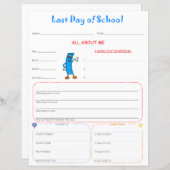 Papier Dernier jour de l'entrevue scolaire Imprimer (Devant / Derrière)